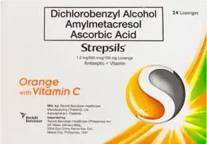 Strepsils® Orange with Vitamin C 24s Lozenges