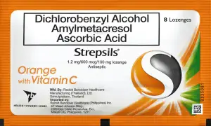 Strepsils® Orange with Vitamin C 8s Lozenges