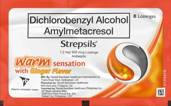Strepsils® Warm Sensation Ginger 8s Lozenges